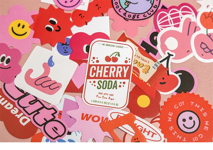 Cartoon Smile Sticker Set for DIY Material