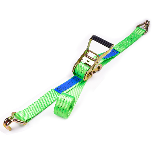 1.5" 3T 38mm Plastic Handle Buckle Cargo Tensioner Lashing Ratchet Straps With 1.5 Inch Double J Hooks