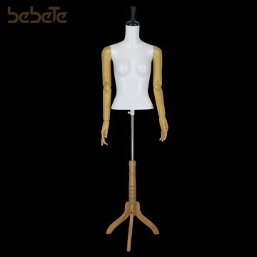 Portable Half Body with Hand Display Plastic Female Tailor Adjustable Sewing Mannequin