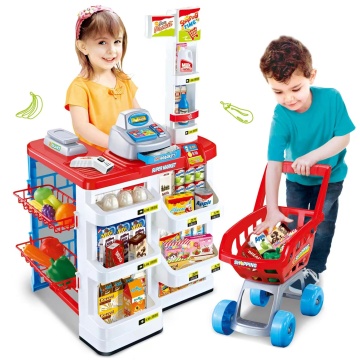2024 Preschool Educational Pretend Play Supermarket Toy and Cashier Desk Set