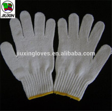 Bleached white cotton string knit glove