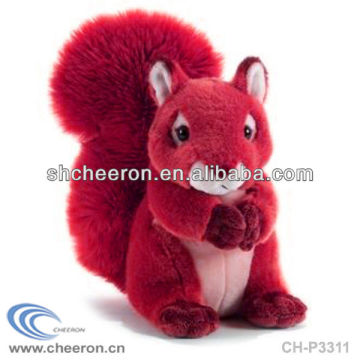 Red soft stuffed plush squirrel toys