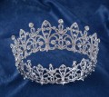 Beauty Alloy en Strass Volledige Ronde Kroon Voor Koningin