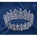 Beauty Alloy and Rhinestone Full Round Crown For Queen