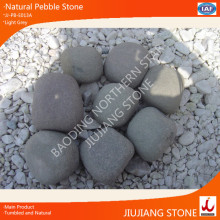 the dark pebble stone blue landscaping rocks