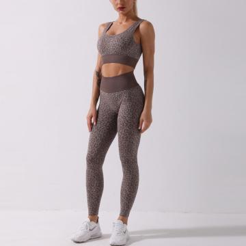 2021 Hot Sale yogaset met luipaardprint