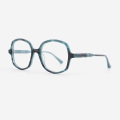 Irregularly Round Oversize Acetate Women's Optical Frames 23A3079