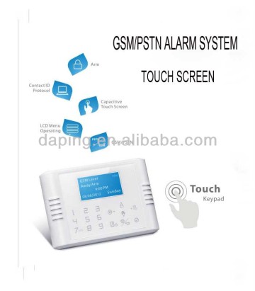 good LCD touch screen intelligent alarm systems,433mhz,CID