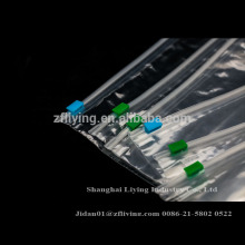 Customized zipper-top poly bag, self-sealing transparent poly bag