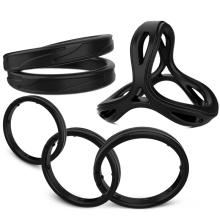 Cock Rings Men's Pleasure 5 Ring Locking Design