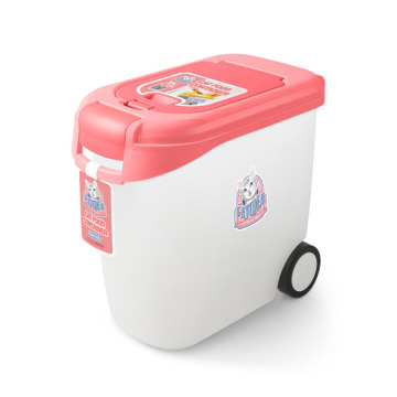 Unique Pet Products Wholesale Plastic Food Container with Wheels