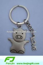 pig style metal animal keychains