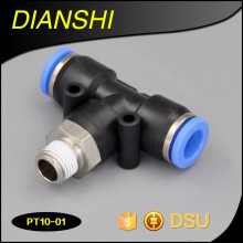 Plastic pipe fitting inline reducer R or NPT thread nickel plated push in connecting upvc pipe fitting