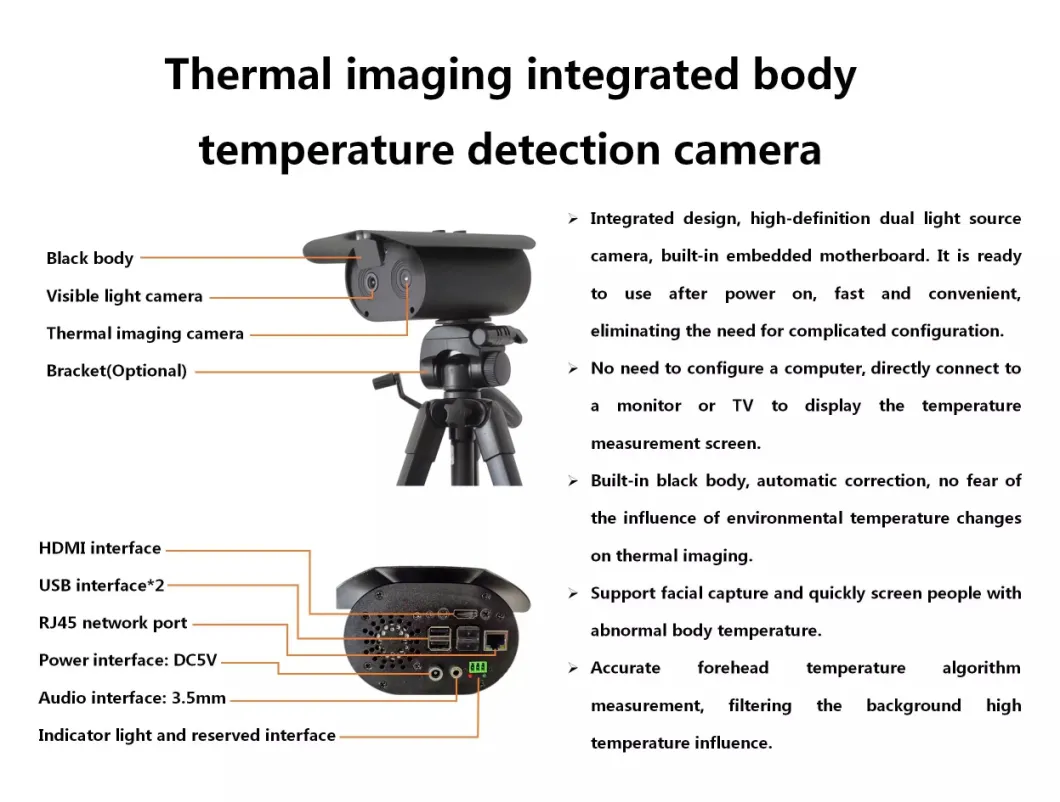 Good Quality Face Recognition Thermal Imaging Camera for Hospital