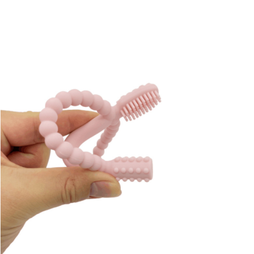 Bambini all&#39;ingrosso silicone baby spazzolino da denti teether