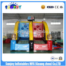 Soccer goal target throwing game inflatable football toss game for sale