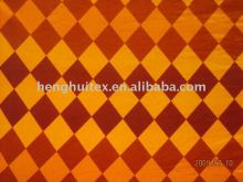 100% polyester Tangerine /saffron yellow Argyle polar Fleece Fabric