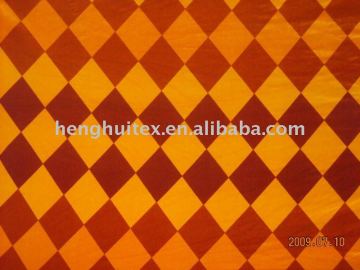 100% polyester Tangerine /saffron yellow Argyle polar Fleece Fabric