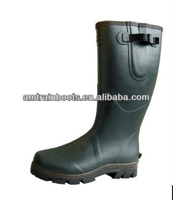 Forest green rubber boots