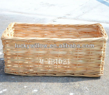 Basket wicker for bread basket / Green wicker hamburger basket