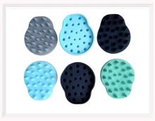 Soft silicone massage shampoo brush
