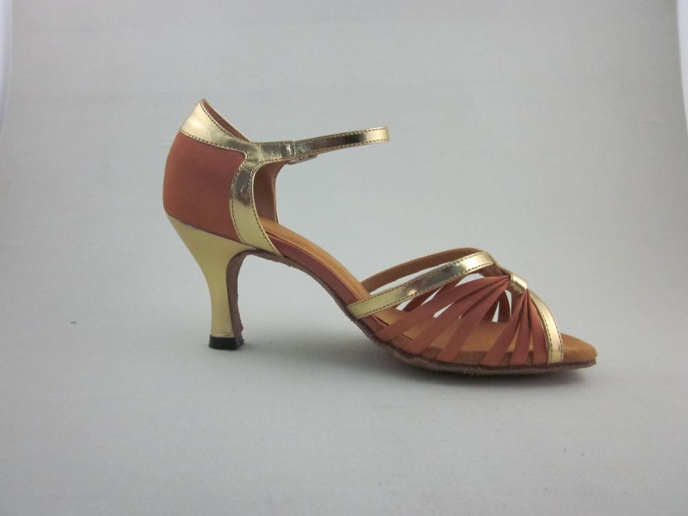 2 5 Inch Heel Flesh Satin Latin Shoes