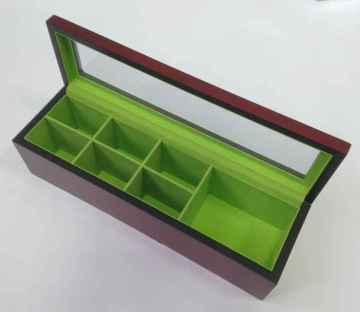 Best Selling Acrylic Window MDF Wood Tea Box