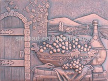 Hand hammered copper tile