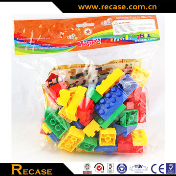 Non-toxic Creative Kids Plastic Stacking Building Block Toy plastic building connector toys