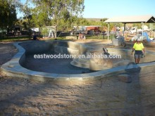 black swimming pool coping stones