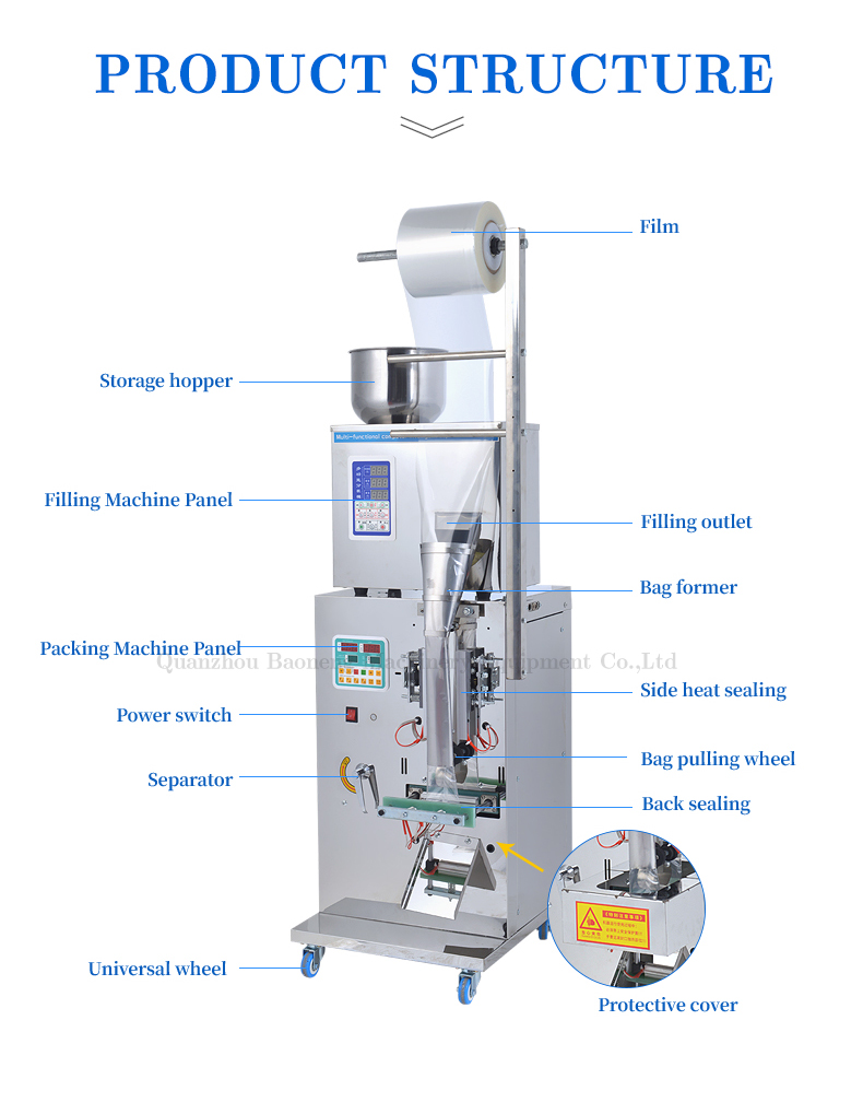 Small Sachets Automatic Nuts Peanuts Rice Spices Powder Coffee Packing Machine Matcha Tea Bag Multi-function Packaging Machines