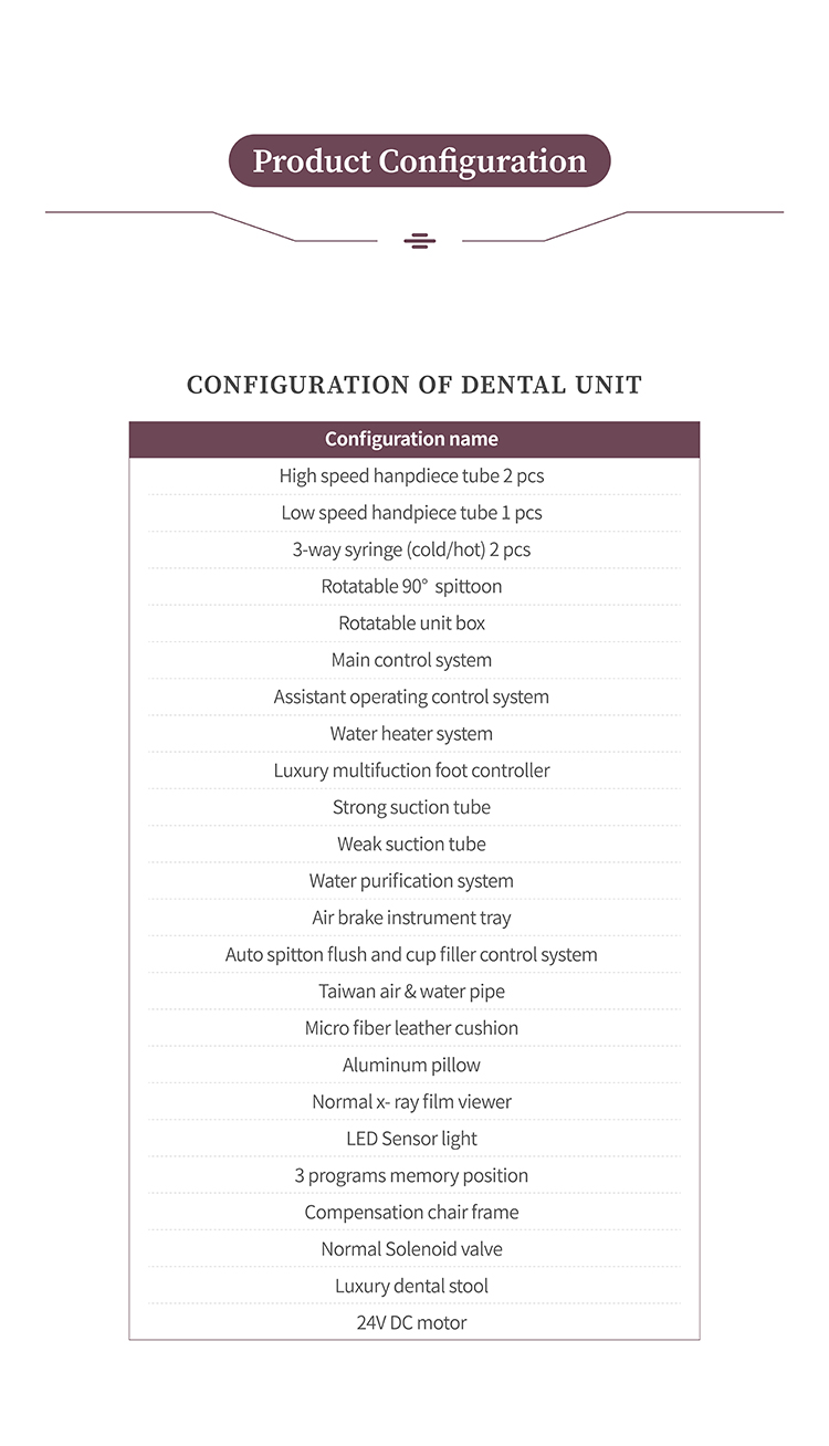 Air Hose For Dental Chair with Main Control System