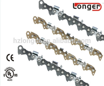Sawchain for sawing wood machines
