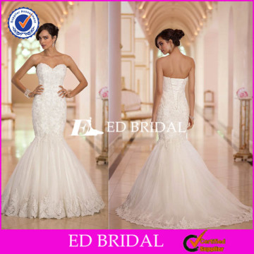 Hot Sale Sleeveless Mermaid Lace Up Back Lace Pakistani Bridal Dresses