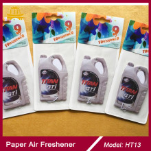 custom logo hanging paper car air freshener