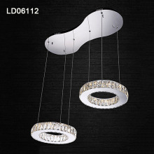 decorative led pendant lamp crystal rings chandelier