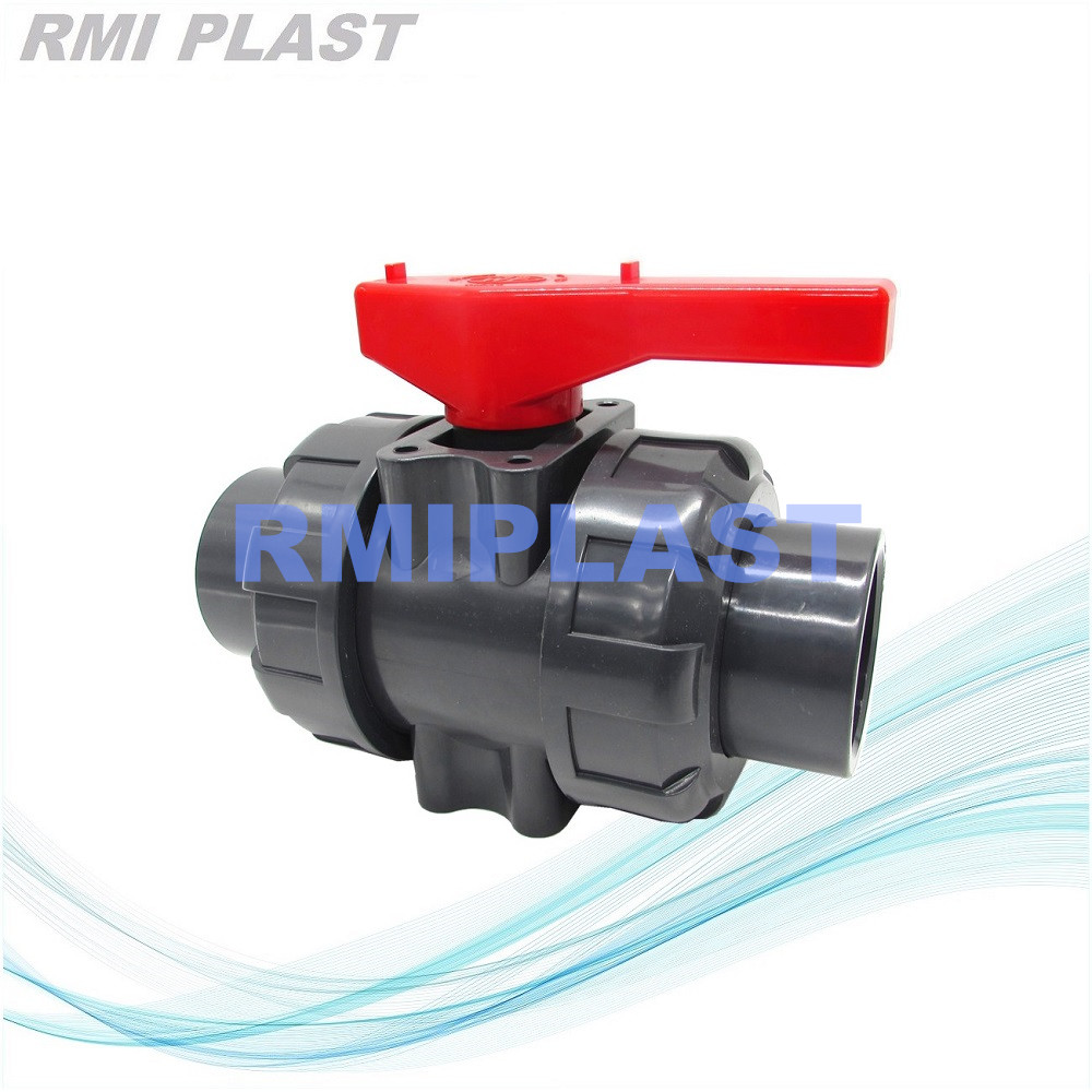 PVC مزدوج Union Ball Valve 1.5 بوصة البلاستيك