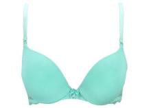 Gel Padded Underwire Seamless Bras , Green Pretty Lace Bra