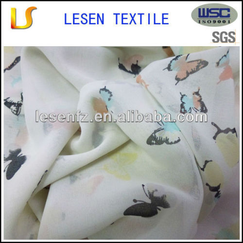 Lesen textile 100% animal print chiffon fabric for dress