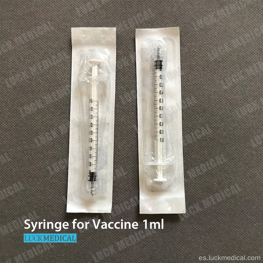 Jeringa de inyección de vacuna covid 1 ml