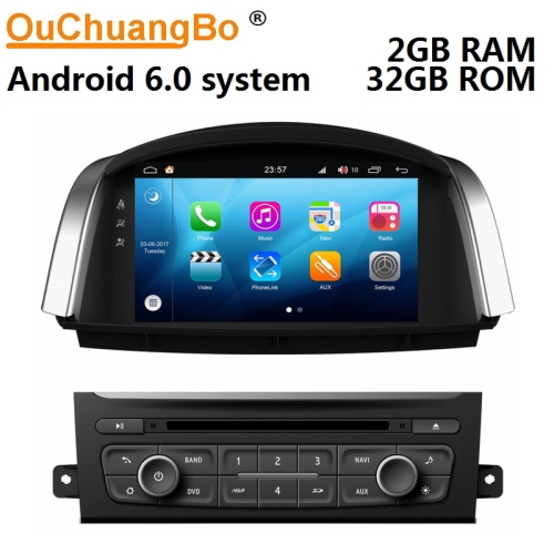 Ouchuangbo car audio stereo navi for Renault Koleos 2014 android 8.0 32GB rom 8 core BT aux