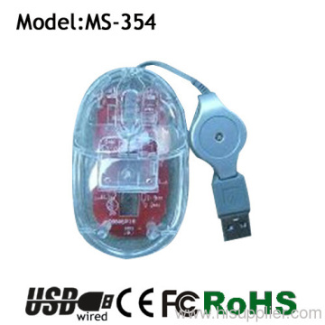 800dpi Mini Wireless Optical Transparent Surface Mouse?