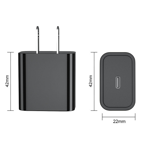 블랙 화이트 타입 C PD 18W 충전기