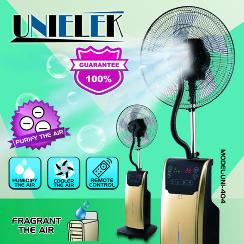 Solar mist fan with water pump 3.1L cheap price mist fan for 3 volume mist