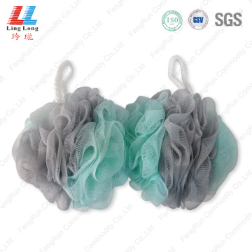 Massaging elastic sponge mesh bath ball