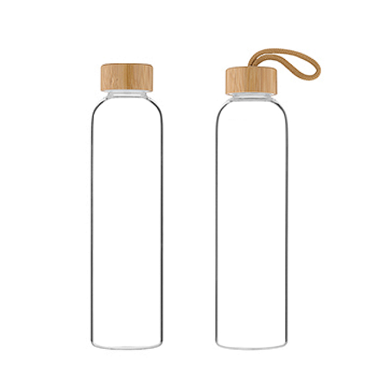 Nature Bamboo Eco-Friendly Glass Water Bottle with Rope