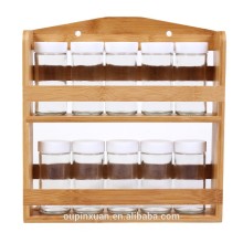 Bamboo kitchen storage rack, New design kitchenware spice rack