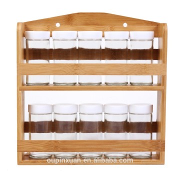 Bamboo kitchen storage rack, New design kitchenware spice rack