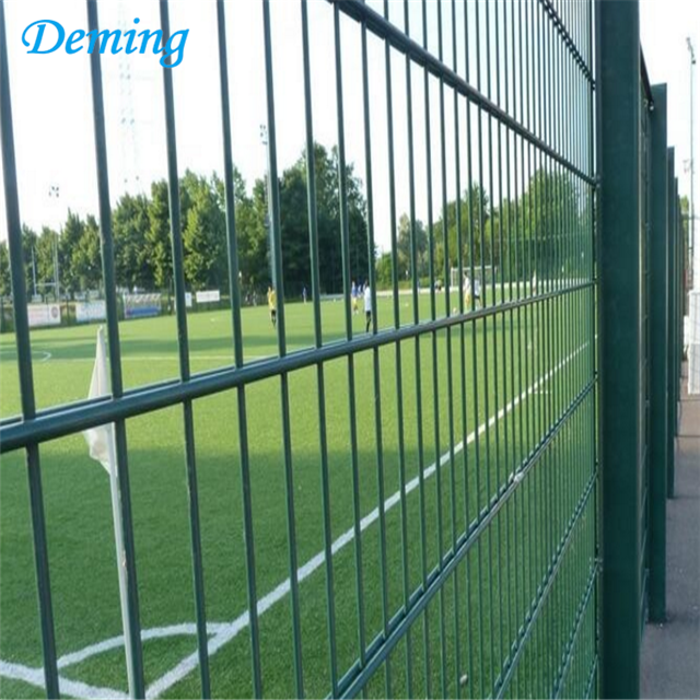 Green PVC Coated Twin Bar Weld Wire Mesh Fence