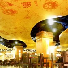 Decorative PVC stretch ceiling membrane for building materials